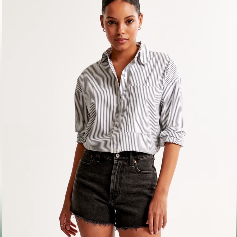 Abercrombie Black Jean Shorts